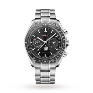 replica designer Omega Speedmaster Mens 44.25mm Co-Axial Automatic Moonphase Watch Stainless Steel O30430445201001