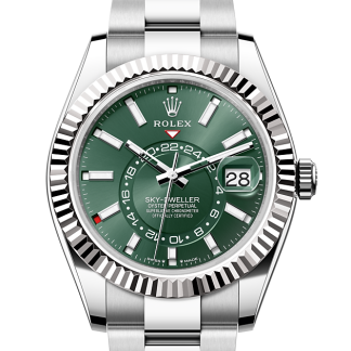 replica designer Rolex Sky-Dweller Oystersteel and white gold M336934-0001