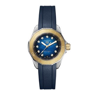 replica designer TAG Heuer Aquaracer Professional 200 30mm Ladies Watch Blue Rubber and Leather WBP2450.FT6215