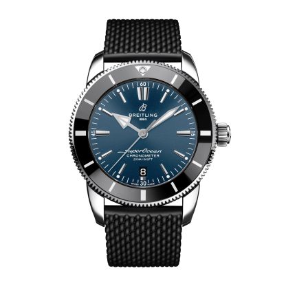 replica luxury Breitling Superocean B20 Automatic 44mm UK Exclusive Mens Watch Blue Rubber Rubber AB20304A1C1S1