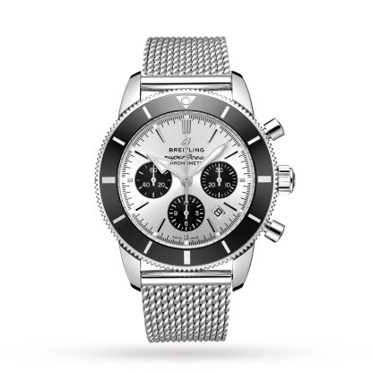 replica luxury Breitling Superocean Heritage B01 Chronograph 44 Stainless Steel Watch Stainless Steel AB0162121G1A1