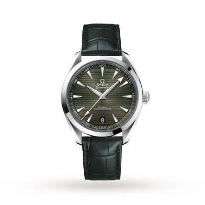 replica luxury Omega Seamaster Aqua Terra 150m Co-Axial 41mm Mens Watch Leather O22013412110001