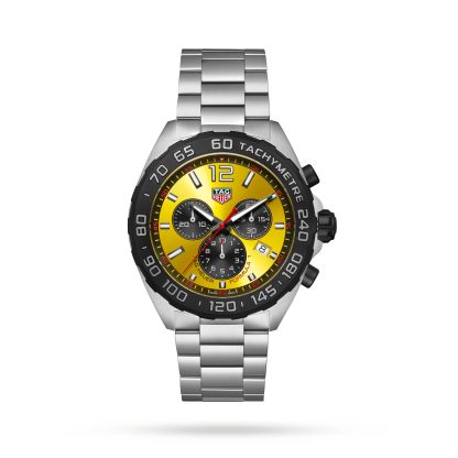 replica luxury TAG Heuer Formula 1 Quartz Chronograph 200M 43mm Mens Watch Yellow Stainless Steel CAZ101AM.BA0842