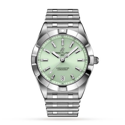 wholesale designer Breitling Chronomat 32 Stainless Steel Mint Green Watch Stainless Steel A77310101L1A1