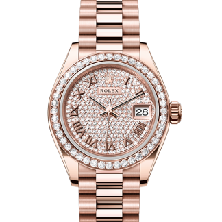 wholesale luxury Rolex Lady-Datejust Everose gold and diamonds M279135RBR-0021